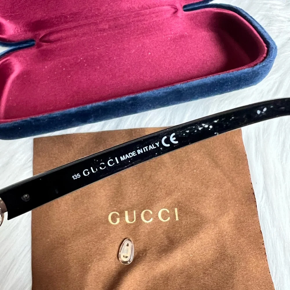 Gucci Silver Frame Glasses with Case - Picture 9 of 10